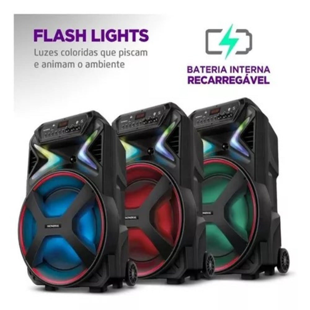 Caixa De Som Amplificada Mondial Connect Lights Plus Cm-700 Caixa De Som Amplificada Mondial Connect Lights Plus Cm-700